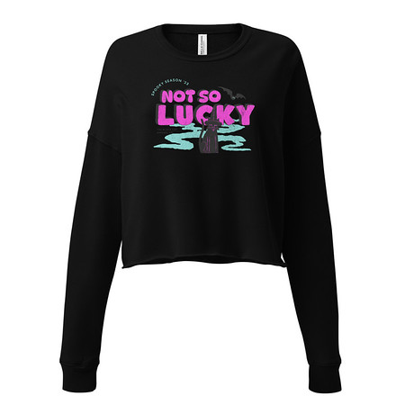 [ID: 316-G127] Bad Luck Kitty - Halloween Women's Cropped Sweatshirt