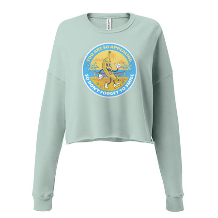 [ID: 316-G135] Banana project _-) Women's Cropped Sweatshirt