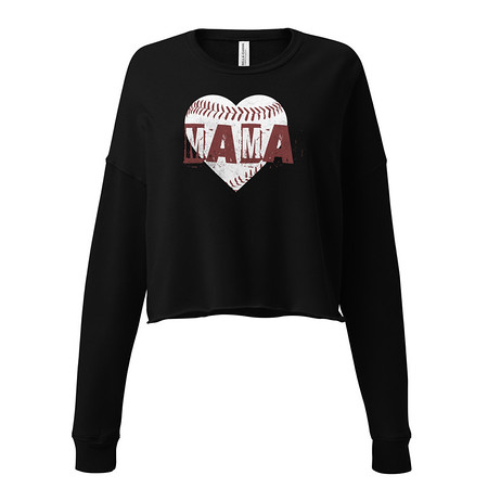 [ID: 316-G142] Baseball MAMA Women's Cropped Sweatshirt