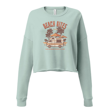 [ID: 316-G162] Beach Bites Women's Cropped Sweatshirt