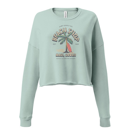 [ID: 316-G169] Beach Shop Women's Cropped Sweatshirt