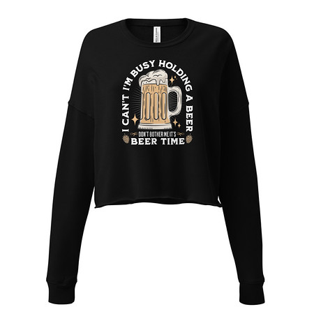 [ID: 316-G176] Beer Time - Father's Day Women's Cropped Sweatshirt