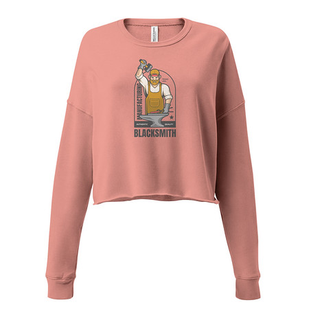 [ID: 316-G232] Blacksmith Workshop - Metalwork Women's Cropped Sweatshirt