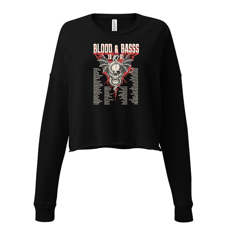 [ID: 316-G236] Blood & Basss - Snake and Skull Women's Cropped Sweatshirt