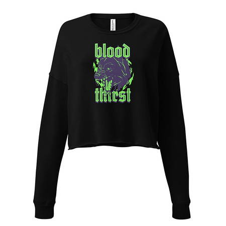[ID: 316-G238] Blood Thirst - Neon Dog Women's Cropped Sweatshirt