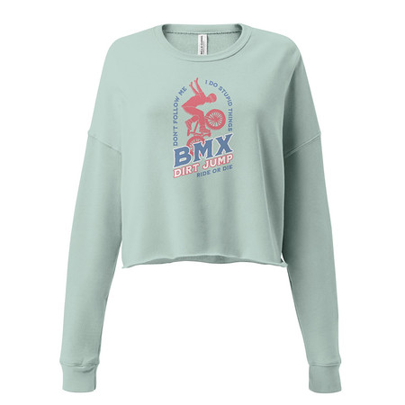 [ID: 316-G244] BMX Dirt Jump - Extreme Sports Women's Cropped Sweatshirt