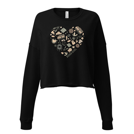 [ID: 316-G248] Boho Girl Poster Women's Cropped Sweatshirt