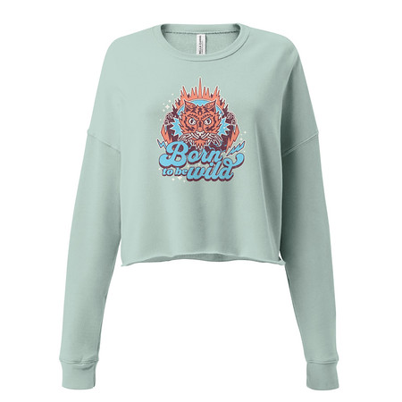[ID: 316-G263] Born to be Wild - Tiger Women's Cropped Sweatshirt