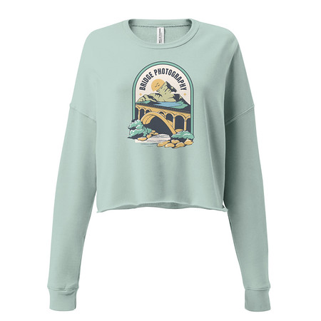 [ID: 316-G285] Bridge Photography - Scenic Women's Cropped Sweatshirt
