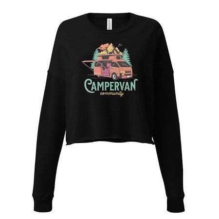 [ID: 316-G322] Campervan Community - Outdoor Adventure Women's Cropped Sweatshirt