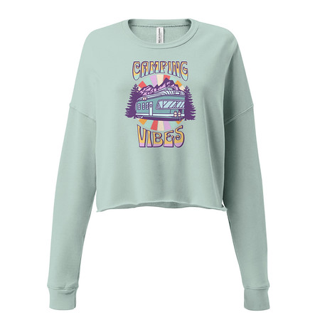 [ID: 316-G327] Camping Vibes Women's Cropped Sweatshirt