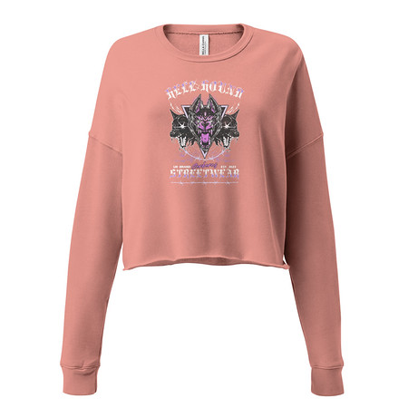 [ID: 316-G354] Cerberus Hell Hound Streetwear - Dark Aesthetic Women's Cropped Sweatshirt