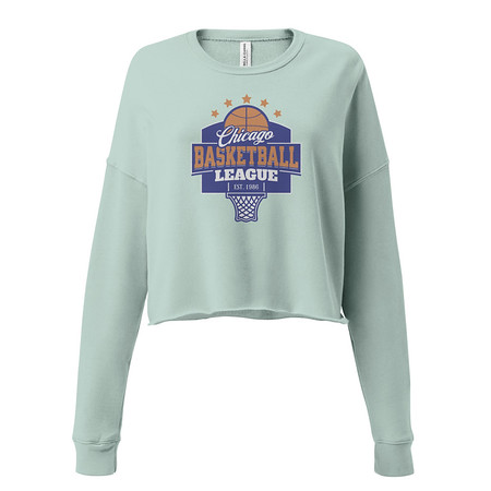 [ID: 316-G363] Chicago Basketball League - Athlectic Sports Women's Cropped Sweatshirt