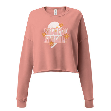 [ID: 316-G436] Creepin' It Real - Halloween Women's Cropped Sweatshirt