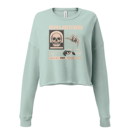 [ID: 316-G438] Crimson Women's Cropped Sweatshirt