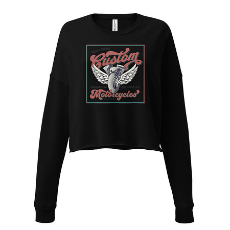 [ID: 316-G445] custom motorcycle  Women's Cropped Sweatshirt