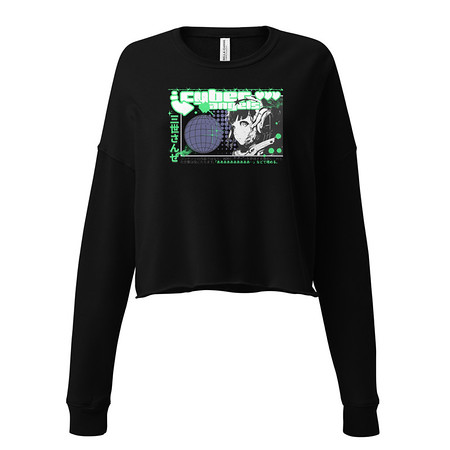 [ID: 316-G455] Cyber Angels - Y2k Girl Anime Women's Cropped Sweatshirt