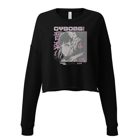 [ID: 316-G459] Cyborg - Y2k Style Women's Cropped Sweatshirt