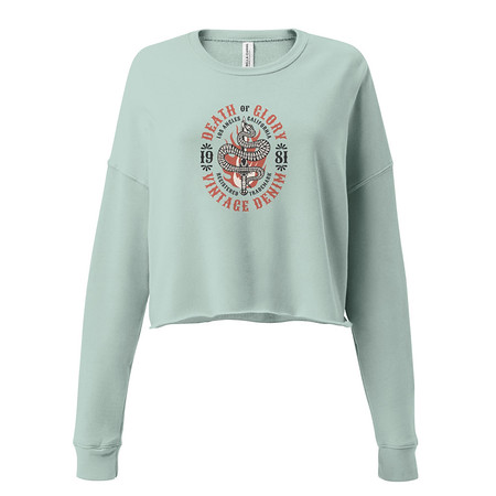 [ID: 316-G480] Death or Glory - Sword Snake Women's Cropped Sweatshirt