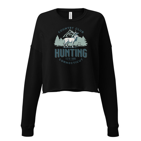 [ID: 316-G483] Deer Hunting Country Club  Women's Cropped Sweatshirt