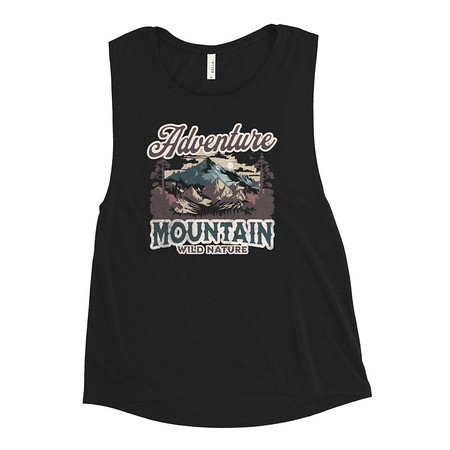 [ID: 271-G31] Adventure Mountain Wild Nature Women's Muscle Tank