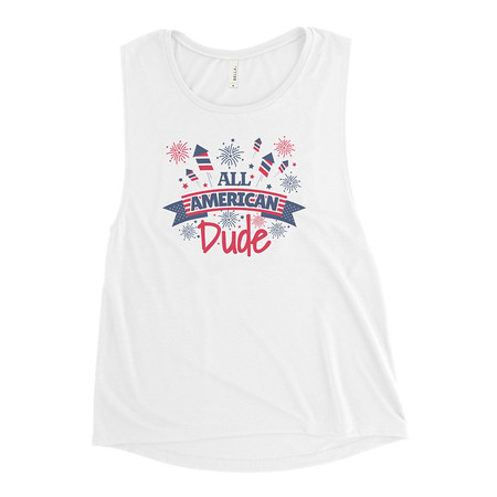 [ID: 271-G42] All American Women's Muscle Tank