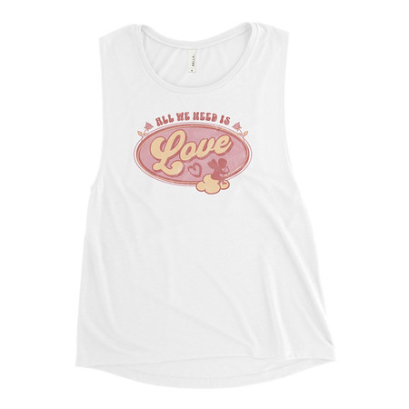 [ID: 271-G48] All We Need Is Love - Cupid Women's Muscle Tank