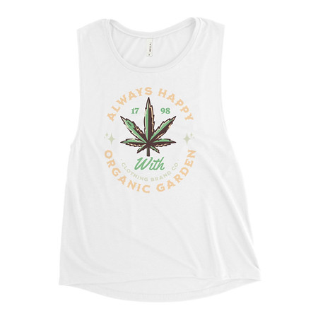[ID: 271-G55] Always Happy - Cannabis Women's Muscle Tank