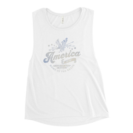 [ID: 271-G61] America 1776 Women's Muscle Tank