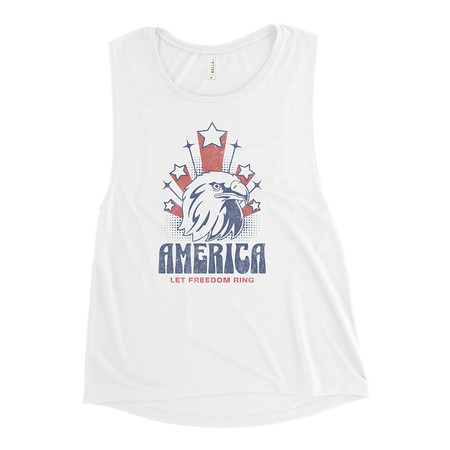 [ID: 271-G63] America Women's Muscle Tank