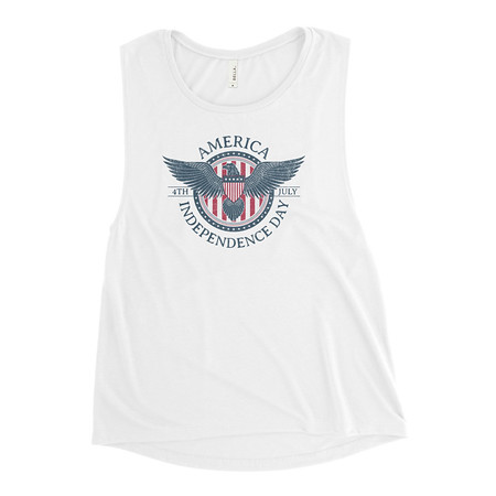 [ID: 271-G67] American Eagle Badge Women's Muscle Tank