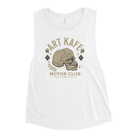 [ID: 271-G103] Art Kafe Motor Club Women's Muscle Tank