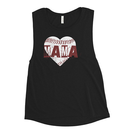 [ID: 271-G142] Baseball MAMA Women's Muscle Tank