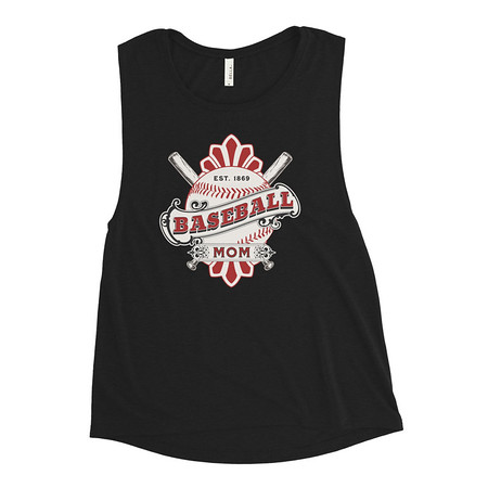 [ID: 271-G144] Baseball Mom Women's Muscle Tank
