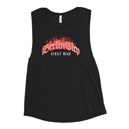 [ID: 271-G183] Berlin City Streetwear - Fire Women's Muscle Tank