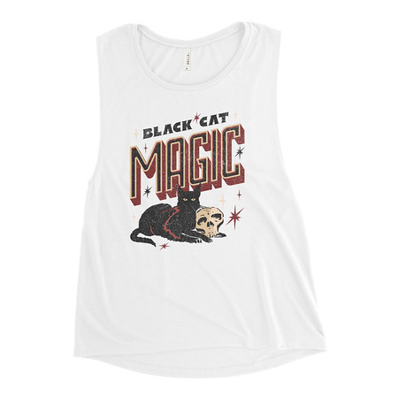 [ID: 271-G214] Black Cat Magic Women's Muscle Tank