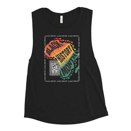 [ID: 271-G222] Black History Month - Tribal History Women's Muscle Tank