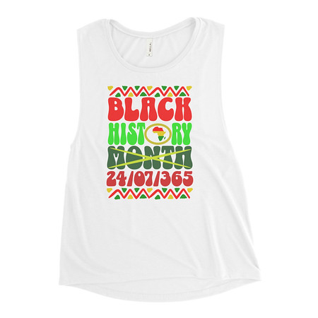 [ID: 271-G223] Black History Month Women's Muscle Tank