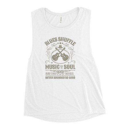 [ID: 271-G243] Blues Music from the Soul - Guitar Women's Muscle Tank