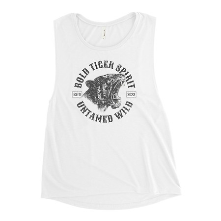 [ID: 271-G249] Bold Tiger Spirit Women's Muscle Tank