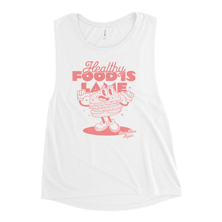 [ID: 271-G296] Burger Mascot Women's Muscle Tank
