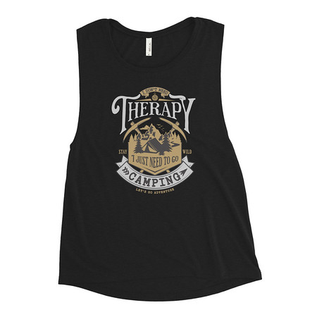 [ID: 271-G325] Camping Emblem Women's Muscle Tank