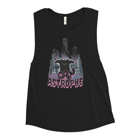 [ID: 271-G340] cat-astrophe Women's Muscle Tank
