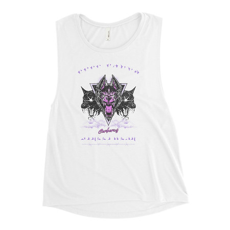 [ID: 271-G354] Cerberus Hell Hound Streetwear - Dark Aesthetic Women's Muscle Tank