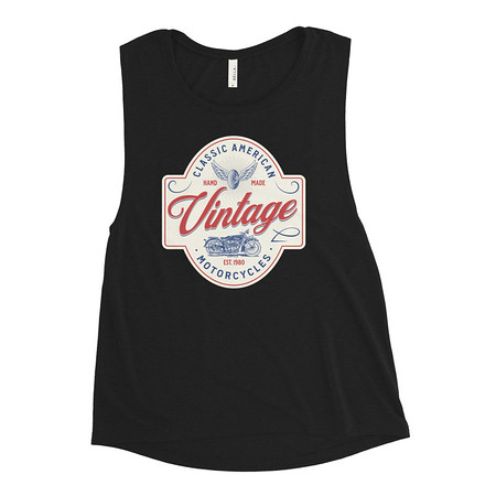 [ID: 271-G379] Classic American Motorcyles - Vintage Women's Muscle Tank