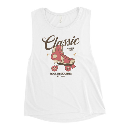 [ID: 271-G384] Classic Roller Skating - Sports Apparel Women's Muscle Tank