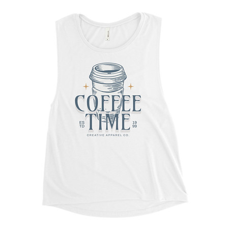 [ID: 271-G404] Coffee Time Women's Muscle Tank