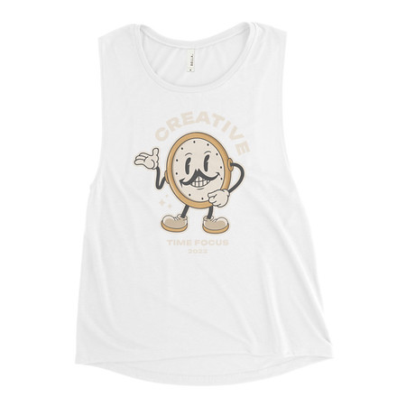 [ID: 271-G433] Creative Time Women's Muscle Tank
