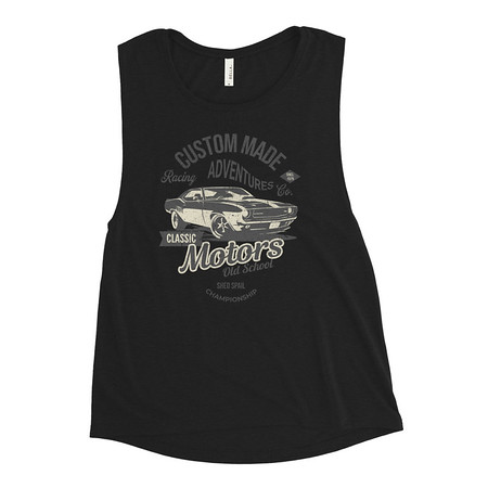 [ID: 271-G444] Custom Made Adventures Motors Old School Women's Muscle Tank