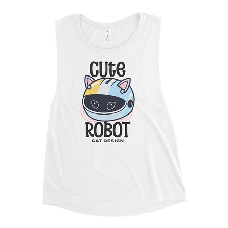 [ID: 271-G451] Cute Cat - AI Women's Muscle Tank